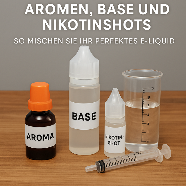 Aromen, Base und Nikotinshots – So mischen Sie Ihr perfektes E-Liquid