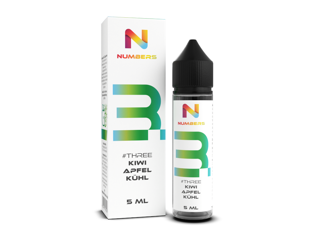 Numbers Aroma #One 5ml Three Kühler Apfel Kiwi Geschmack