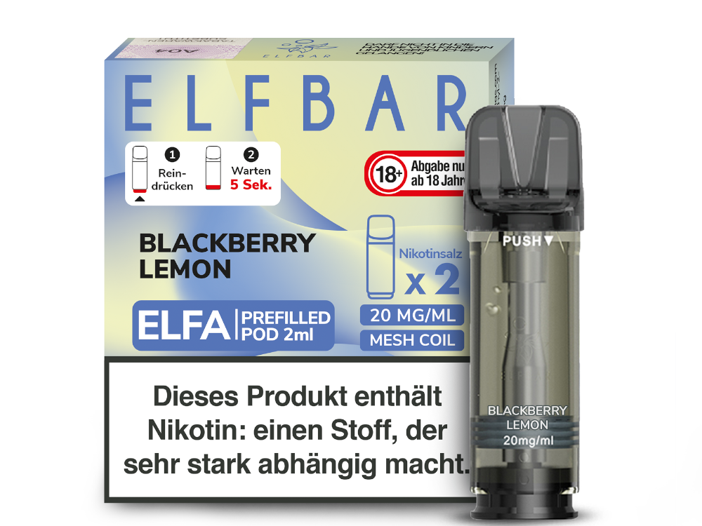 Elfbar Elfa Pod 20mg/ml (2 Stück) - Erfrischender Blue Razz Lemonade