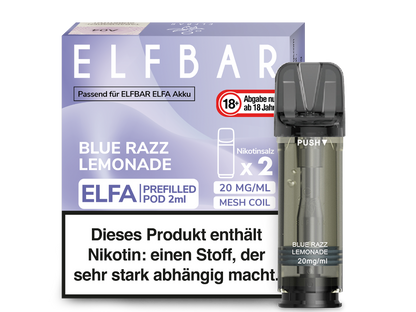 Elfbar Elfa Pod 20mg/ml (2 Stück) - Erfrischender Blue Razz Lemonade