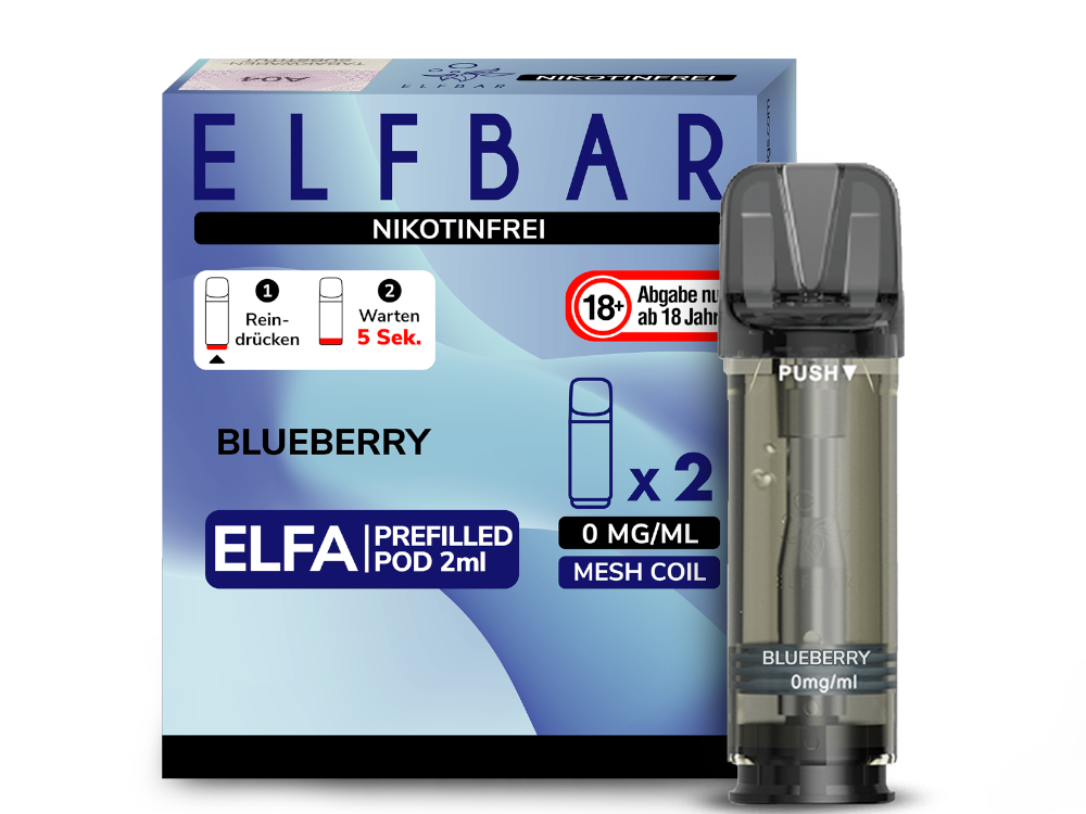 Elfbar Elfa Pod 20mg/ml (2 Stück) - Erfrischender Blue Razz Lemonade