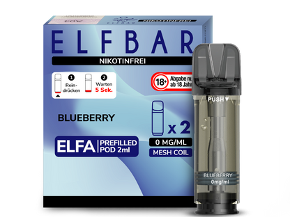 Elfbar Elfa Pod 20mg/ml (2 Stück) - Erfrischender Blue Razz Lemonade