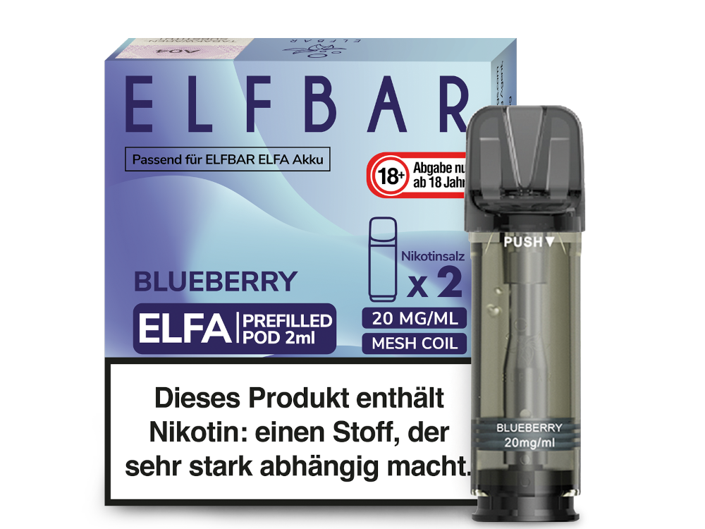 Elfbar Elfa Pod 20mg/ml (2 Stück) - Erfrischender Blue Razz Lemonade