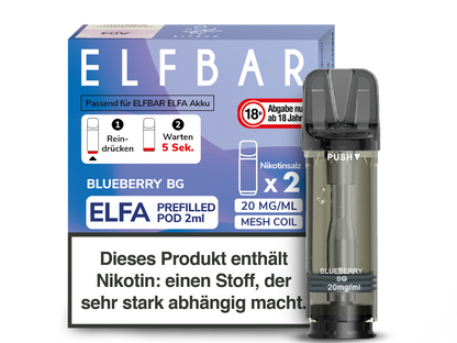 Elfbar Elfa Pod 20mg/ml (2 Stück) - Erfrischender Blue Razz Lemonade