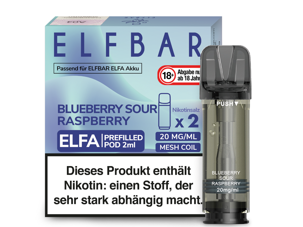 Elfbar Elfa Pod 20mg/ml (2 Stück) - Erfrischender Blue Razz Lemonade