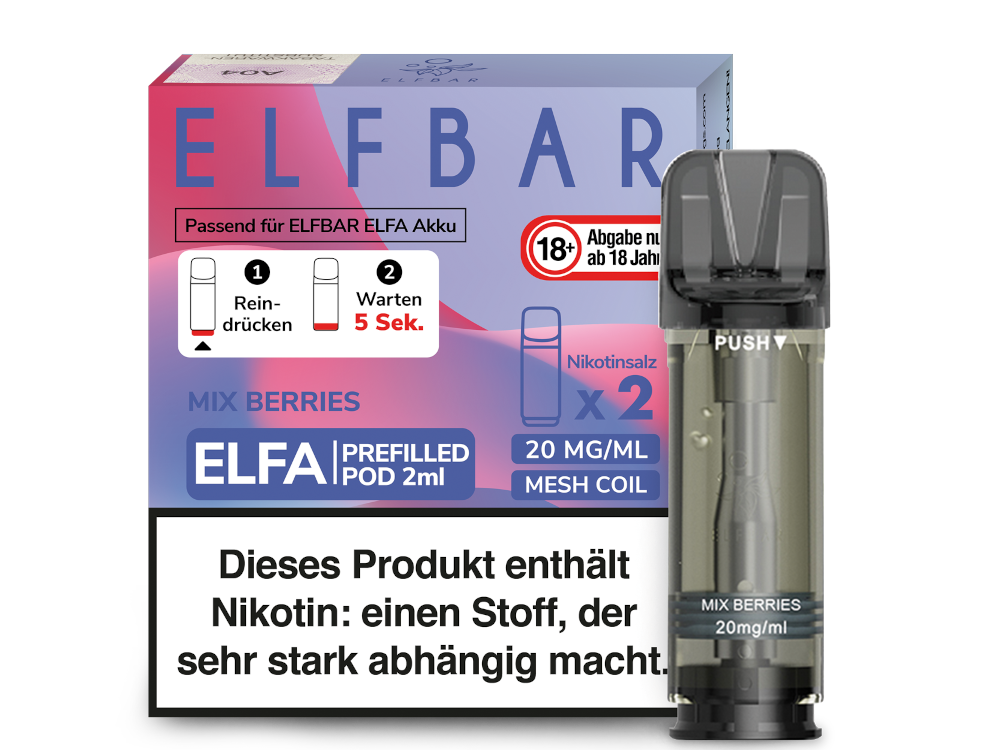 Elfbar Elfa Pod 20mg/ml (2 Stück) - Erfrischender Blue Razz Lemonade