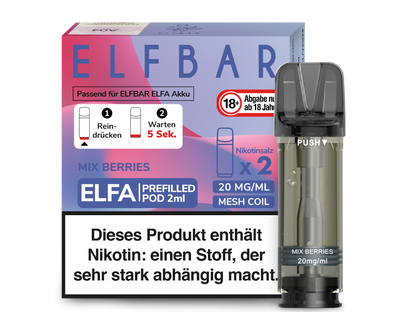 Elfbar Elfa Pod 20mg/ml (2 Stück) - Erfrischender Blue Razz Lemonade