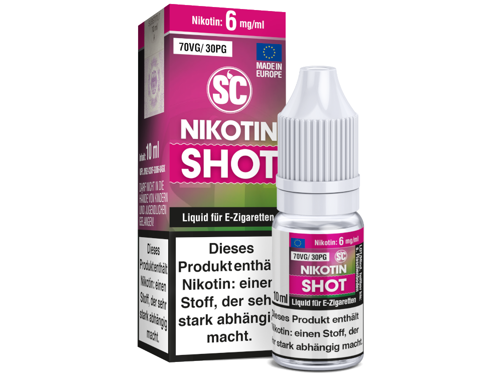 SC - 10ml Nikotin Shot Für Individuelle Dampferfahrung