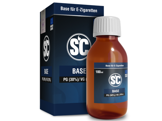 SC - 100ml Basis 0 mg/ml, geschmacksneutrale E-Zigarettenbasis mit 30PG/70VG für individuellen Genuss.